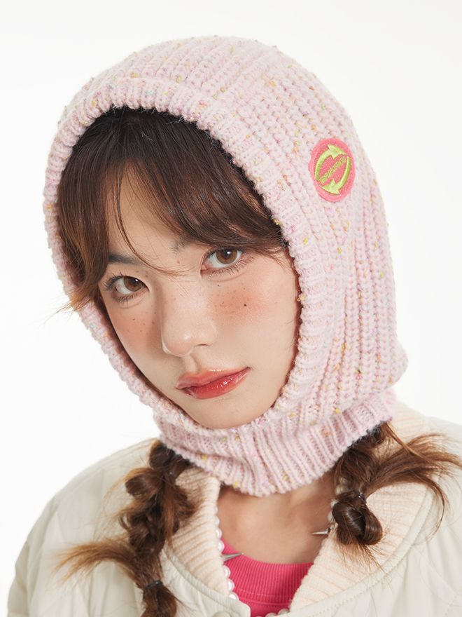 Knit Mix-Color Balaclava-CAP