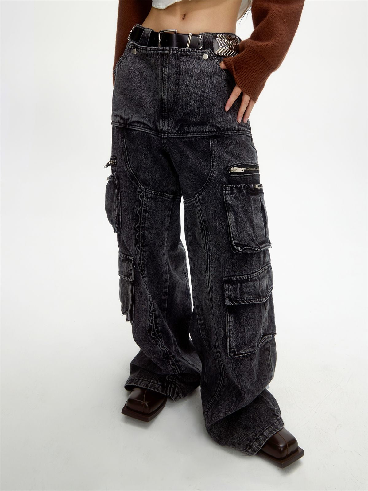 BALENCIAGAPEOPLESTYLE  Dirty Jeans カーゴパンツジーンズ