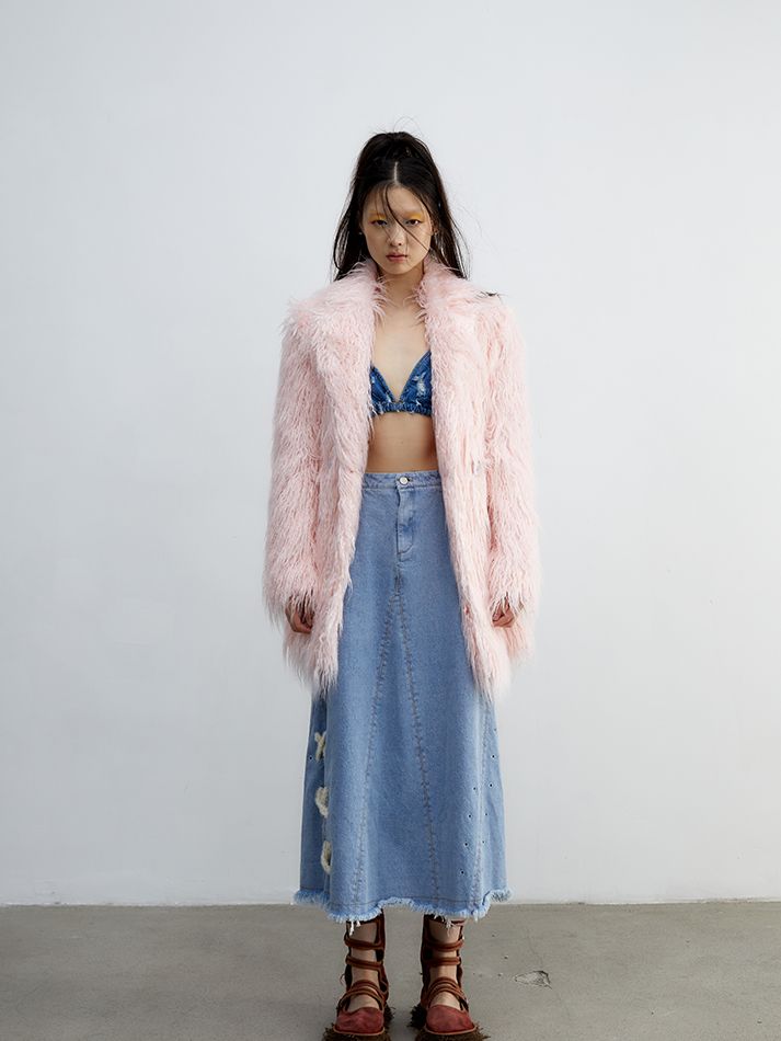 Fur duster jacket best sale