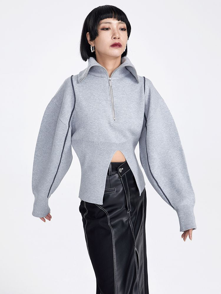 Slit Nichi Sailor-Collar Pullover