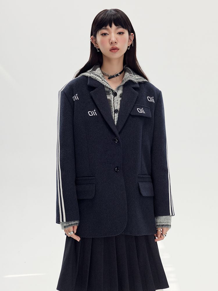 Line Oversize Casual Jacke