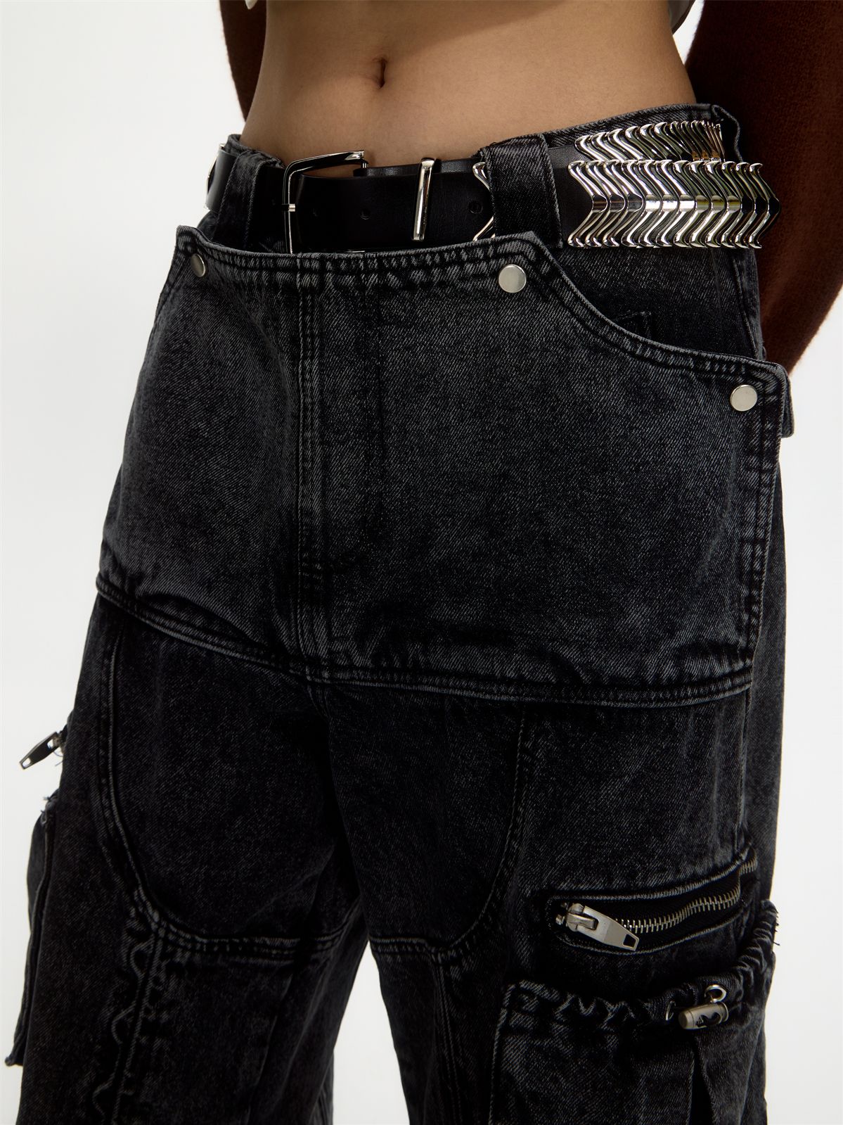 Unisex Denim Wide Casual Cargo-Pants - PeopleStyle – ARCANA ARCHIVE