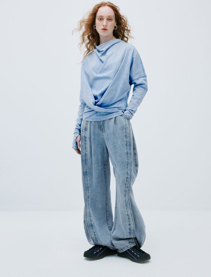 ARCANA Denim Wide-leg Pants フレアパンツ XU 超目玉 期間限定