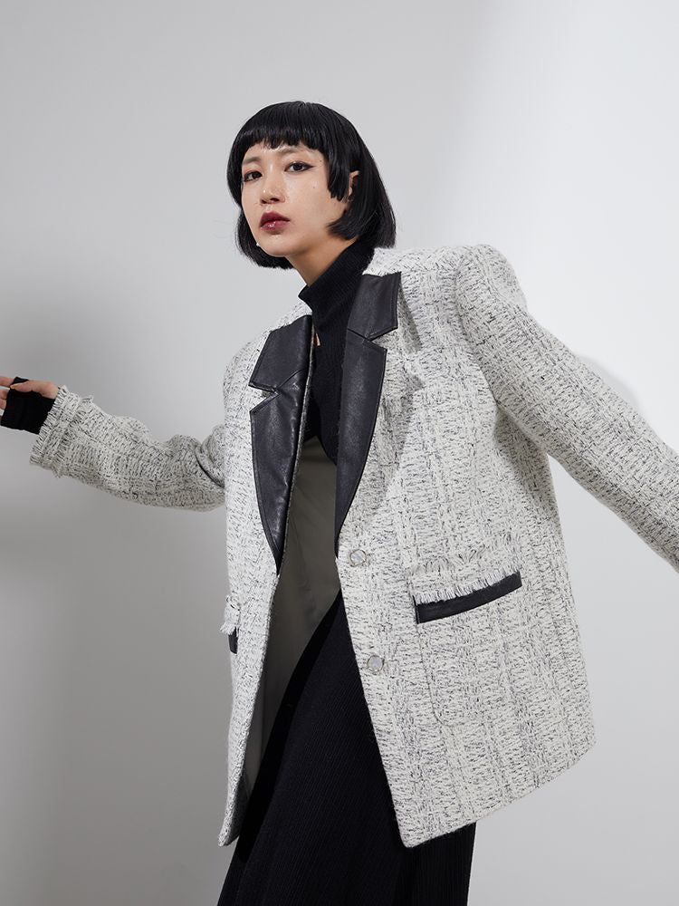 Tweed＆Leather Nichi Classy Jacket