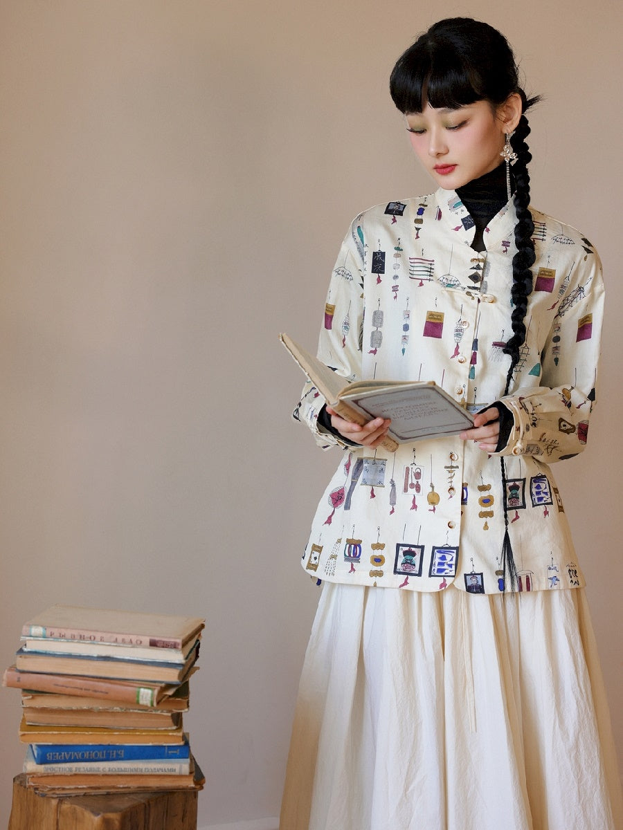 Retro Modern Cute Mao-collar Shirt