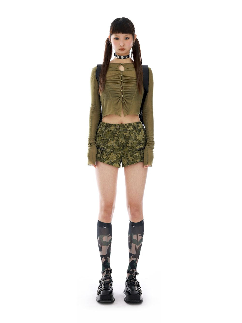 Camouflage Gaudy Retro Short-Pants