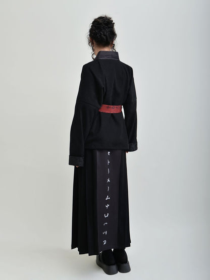 Japanese Back-print Nichi Retro Long-Skirt