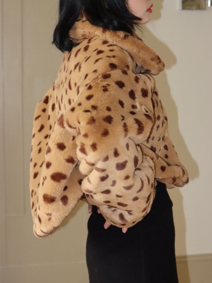 Leopard Boa Cute Jacket --Dorydory – ARCANA ARCHIVE