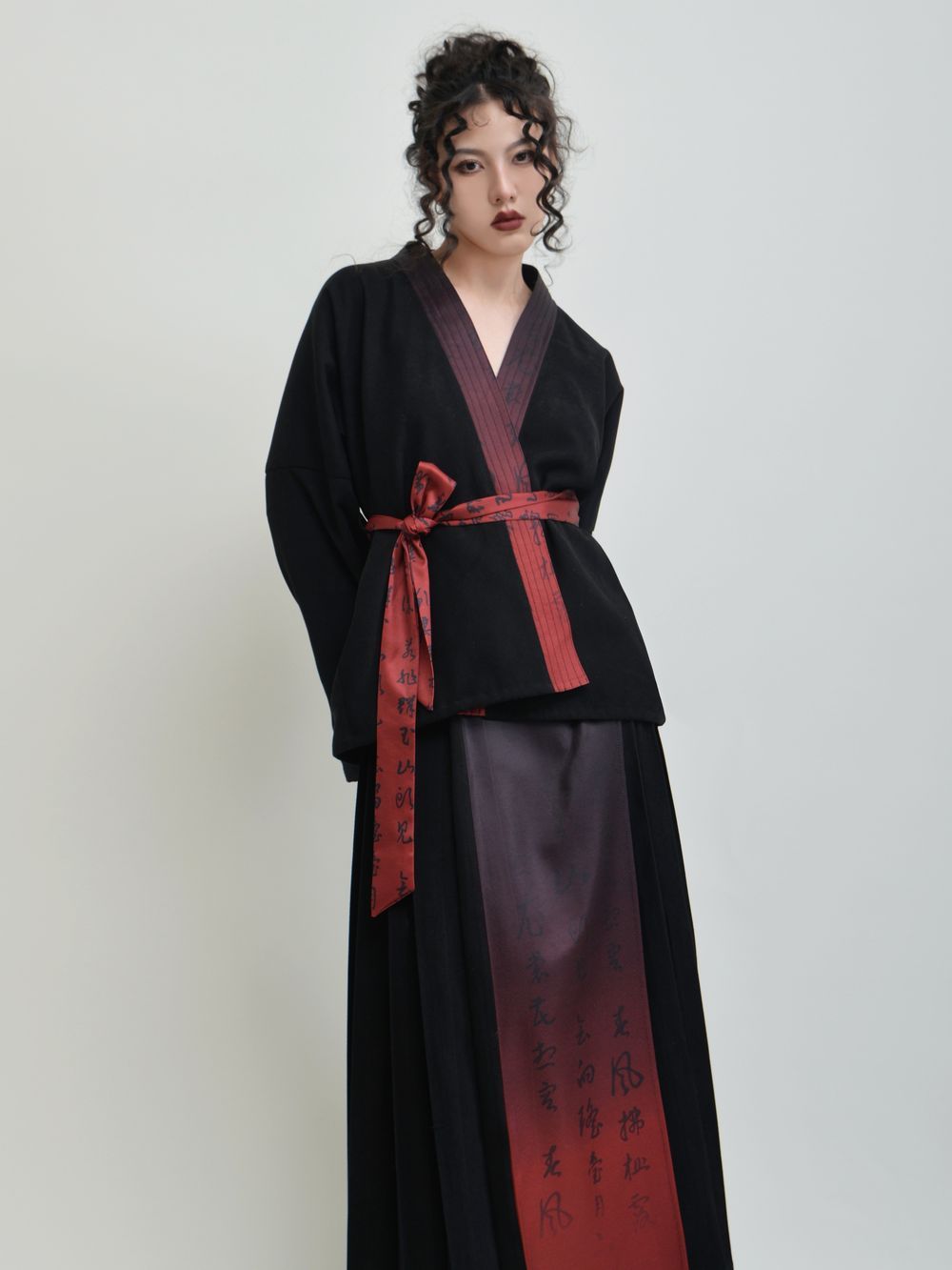 Japanese Back-print Nichi Retro Long-Skirt