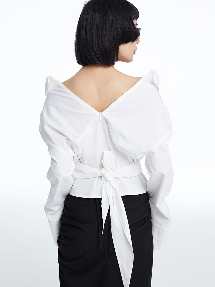 Back-ribbon 2way Arrange Nichi Blouse