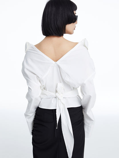 Back-ribbon 2way Arrange Nichi Blouse