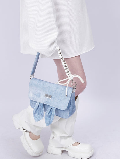 Rabbit-EAR SQUARE FLAP SHOULDER-BAG