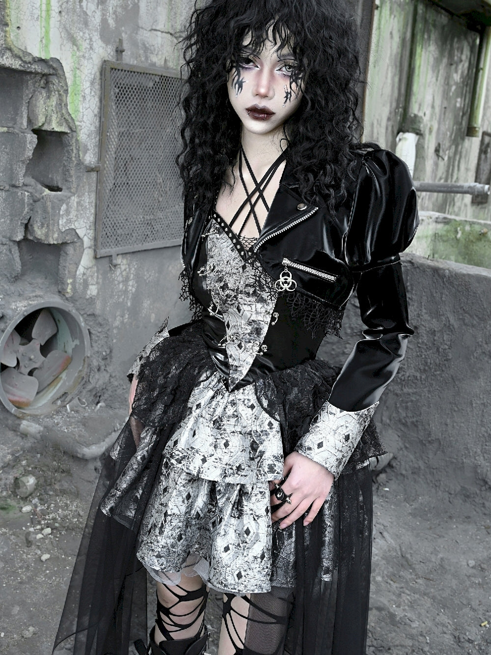 Gothic Princess Dress CIFFON Fluffy Cosplay ONE-PIECE
