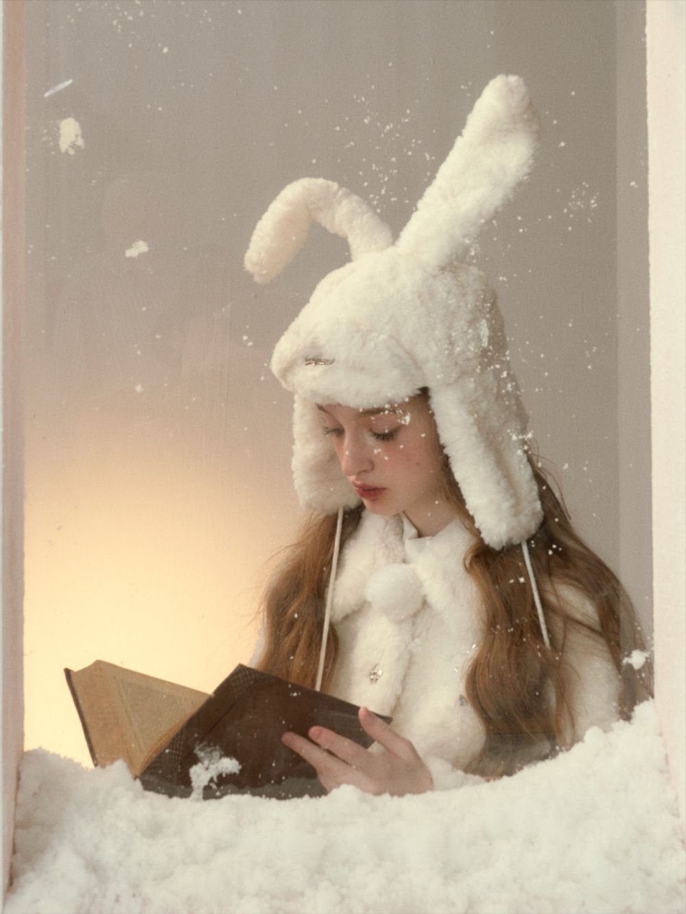 Boa Short Winter Fluffy Rabbit-ear Hat