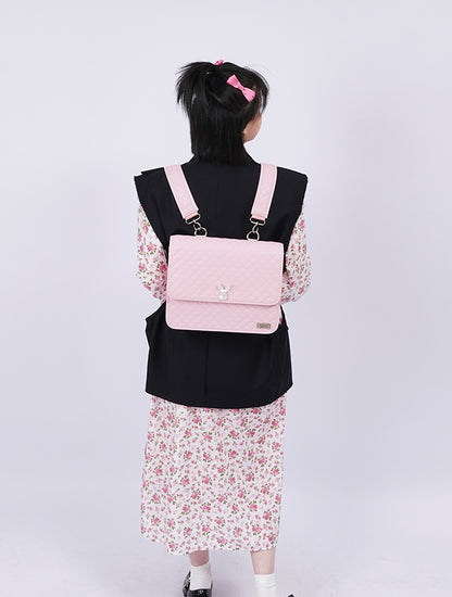 Quilting Square Rabbit Bag Backpack