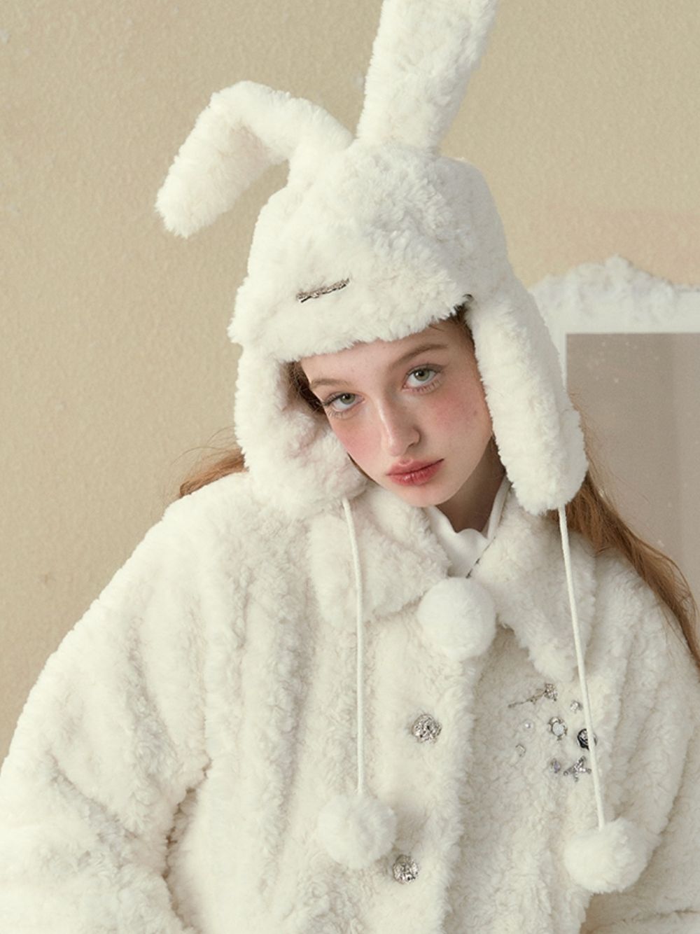 Boa Short Winter Fluffy Rabbit-ear Hat