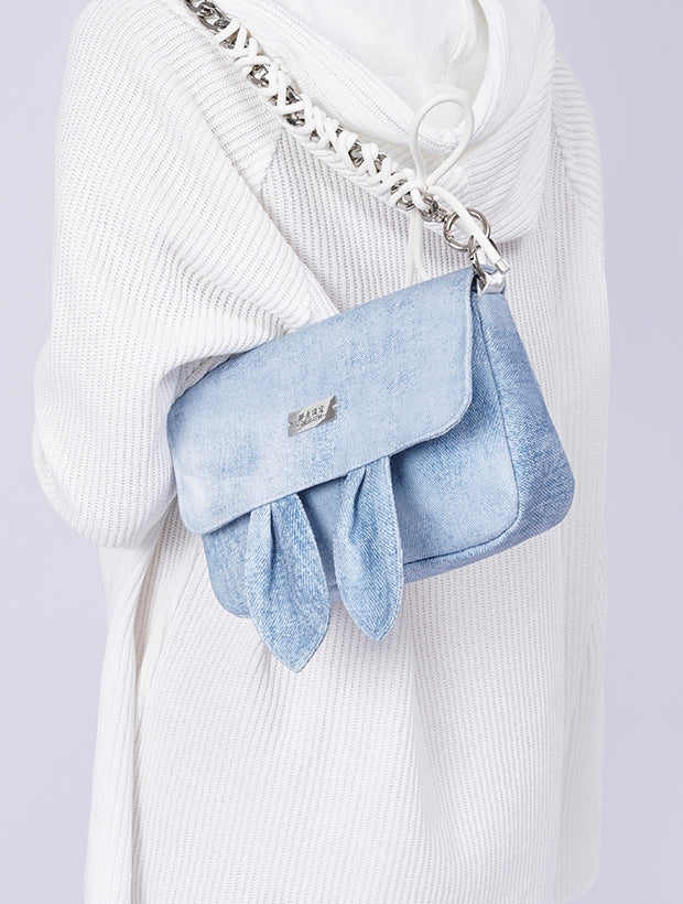 Rabbit-ear Square Flap Shoulder-Bag