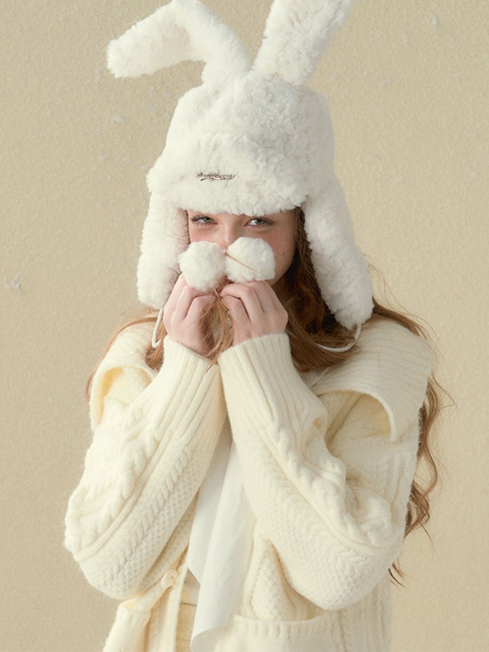 fluffy rabbit hat