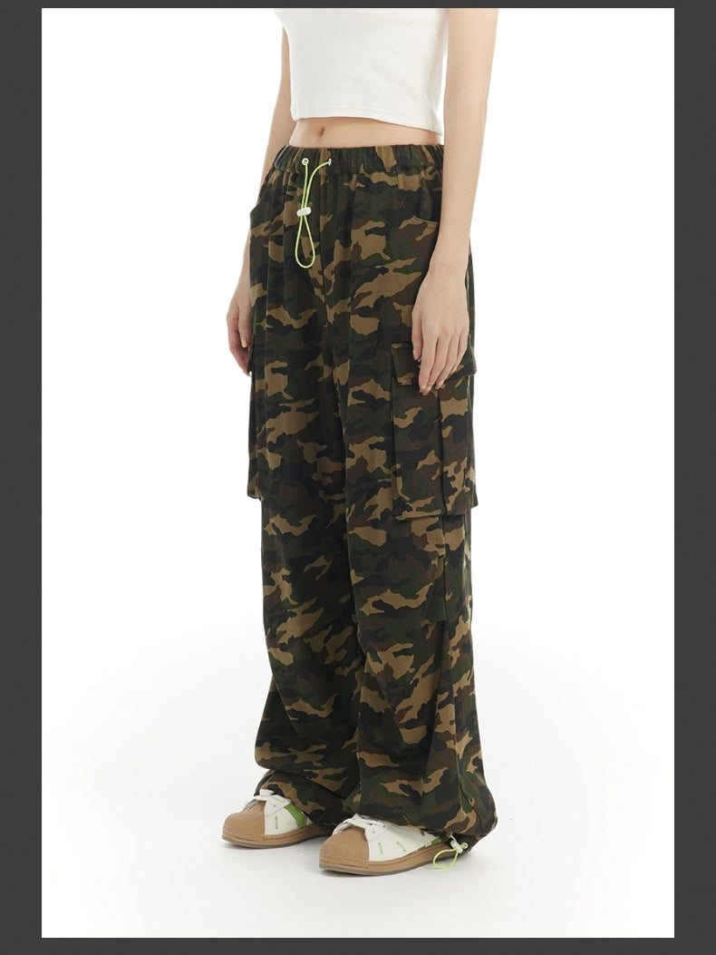 Camouflage pantalon de poche latérale décontractée décontractée