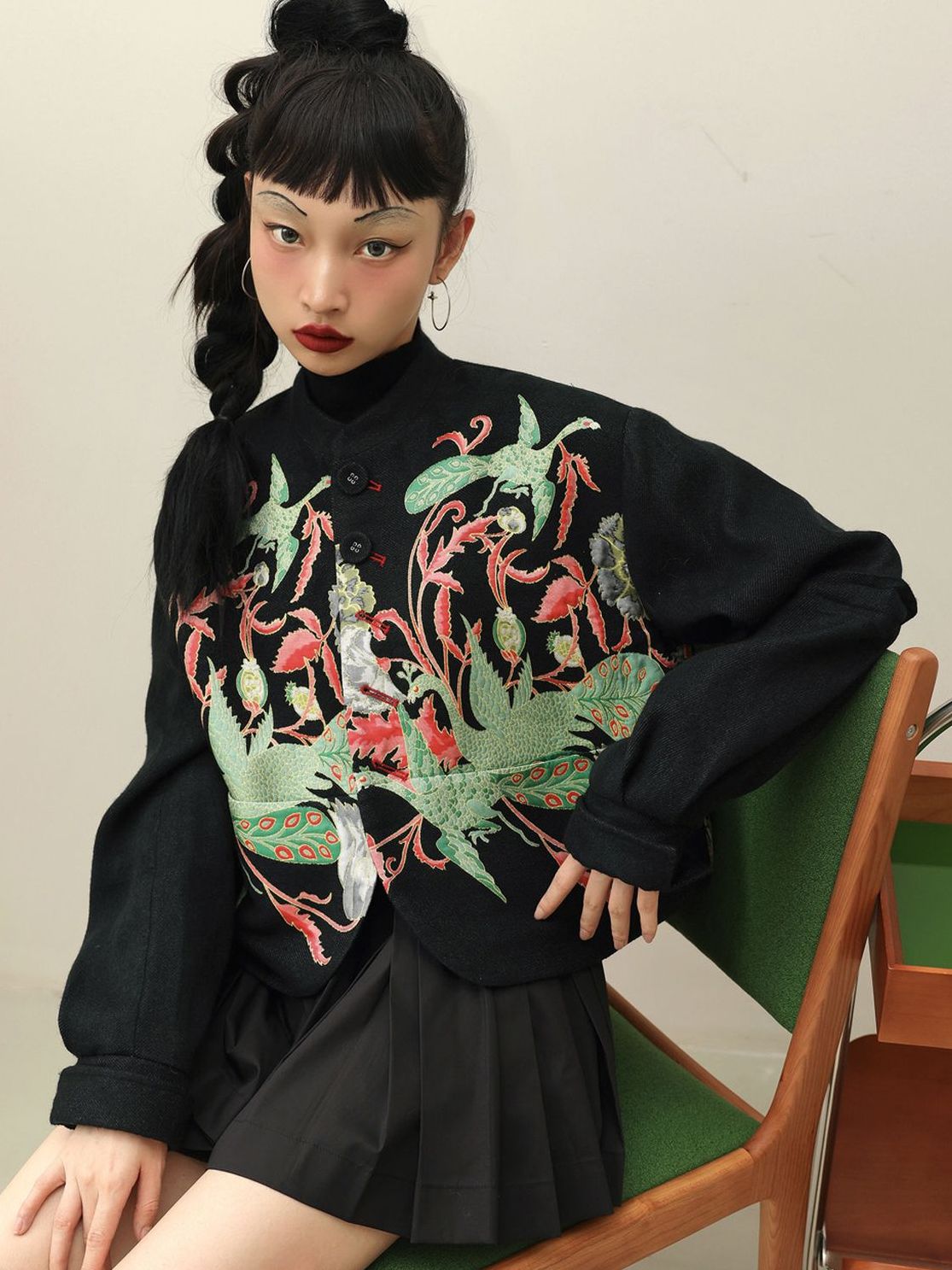 Japanese-style Embroidery Modern Nichi Jakcet