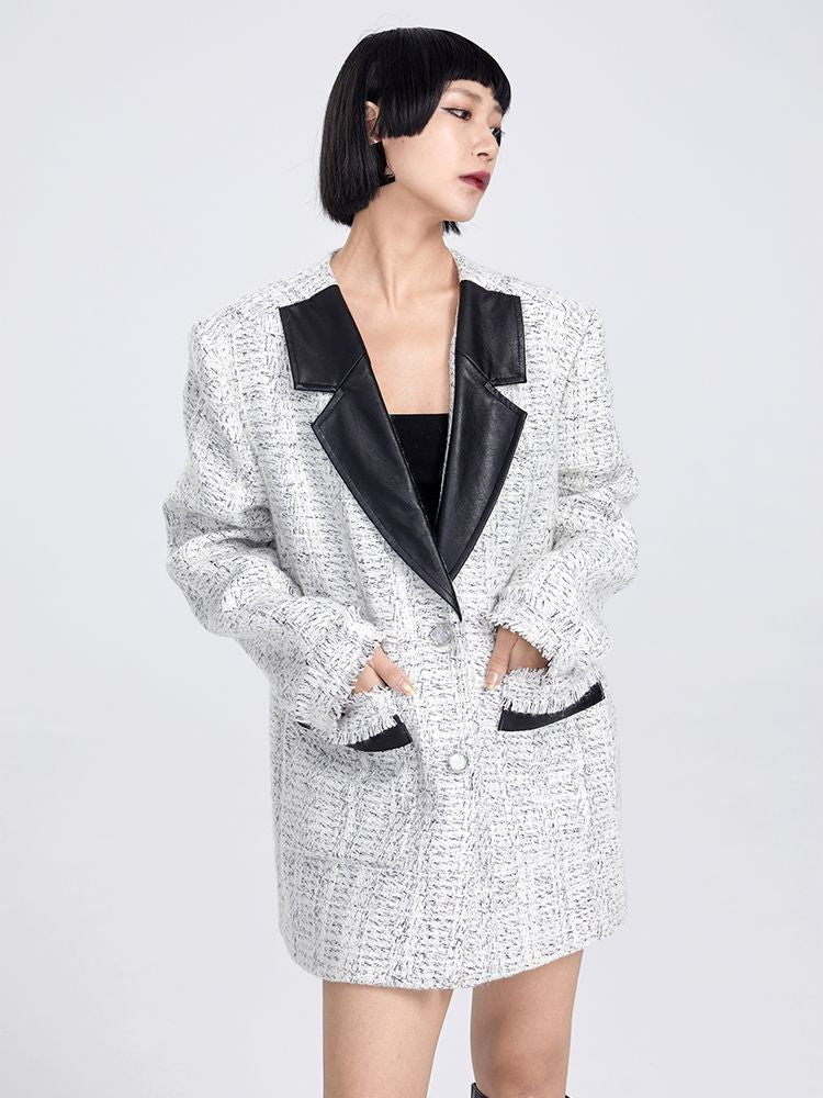 Tweed＆Leather Nichi Classy Jacket