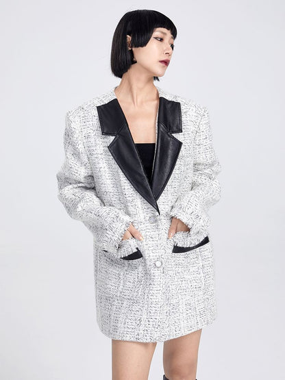 TWEED &amp; LEATHER NICHI CLASSY JACKET