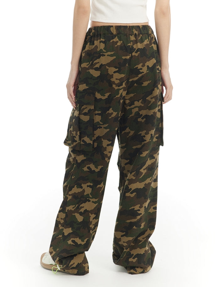 CAMOUFLAGE WILD STRAIGHT CASUAL LOOSE PANTS