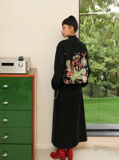 Japanese-style Embroidery Modern Nichi Jakcet