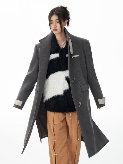 Nichi vintage bi-coloor long-coat