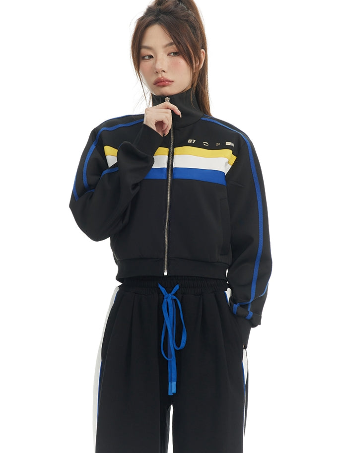 Sporty Casual Line Short Parka