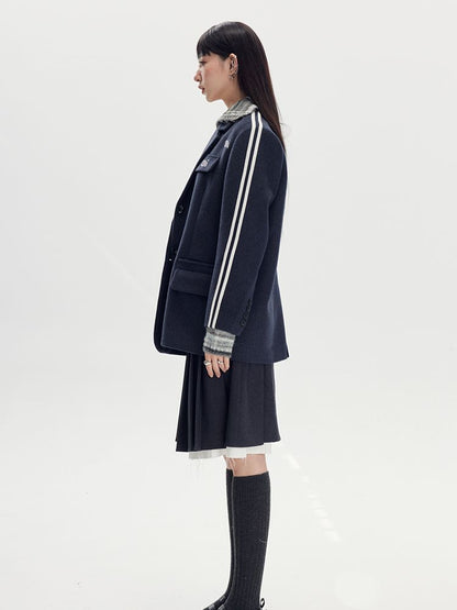 Line Oversize Casual Jacke