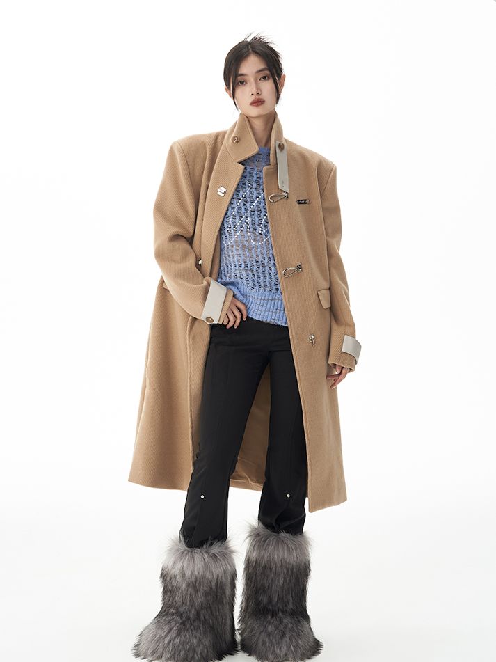 Nichi vintage bi-coloor long-coat