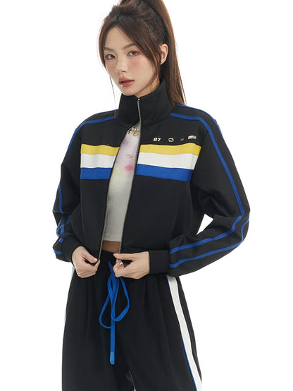 Sporty Casual Line Short Parka