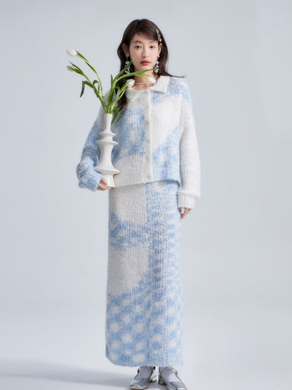 Sky Marble Refreshing 3D Long-Skirt