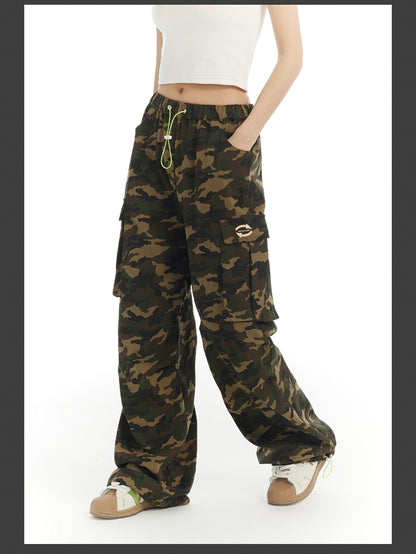 CAMOUFLAGE CASUAL GAUDY SIDE-POCKET PANTS