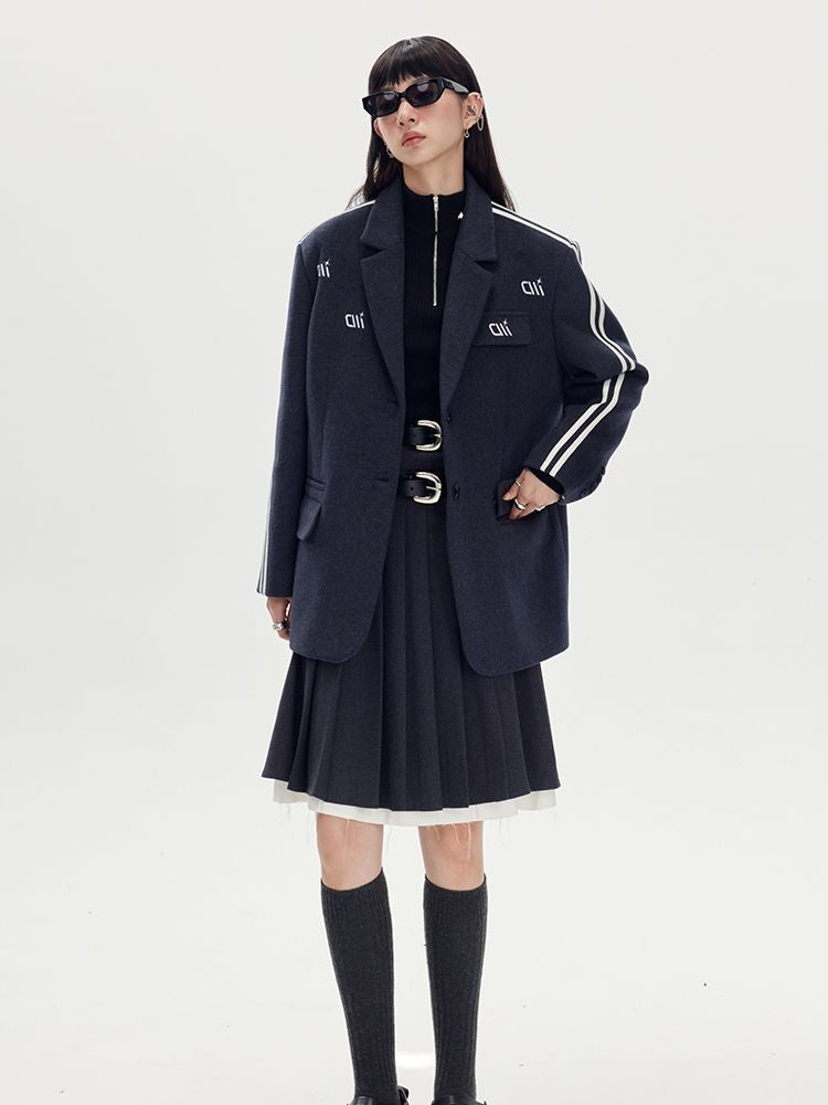 Line Oversize Casual Jacke