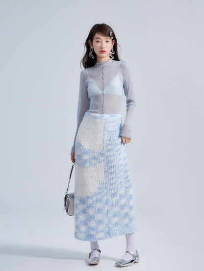 Sky Marble Refreshing 3D Long-Skirt