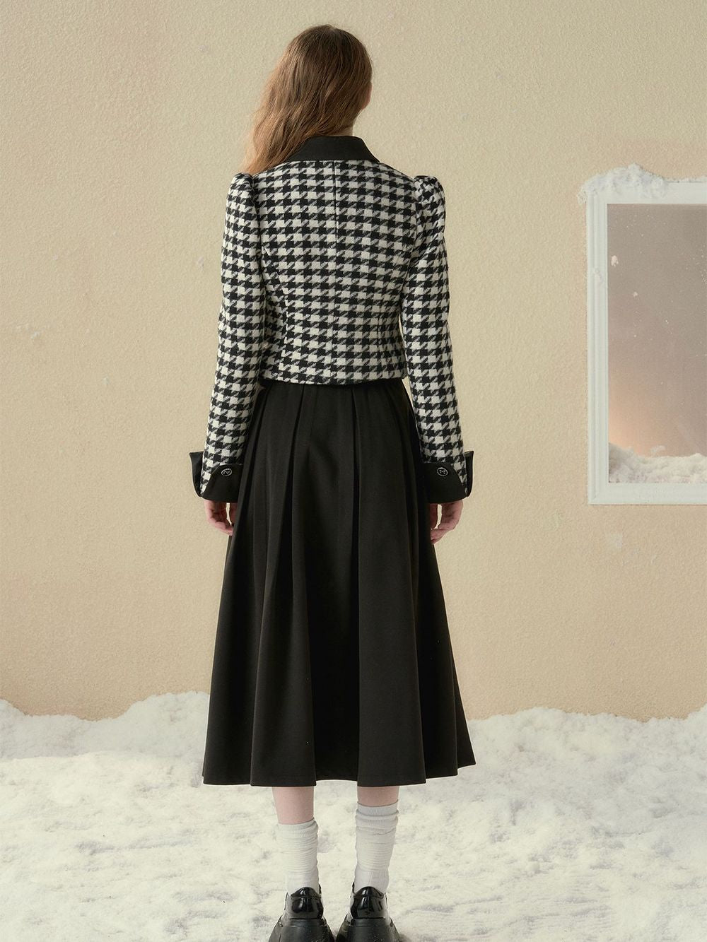 Plaid Grly Retro Jacket＆Skirt