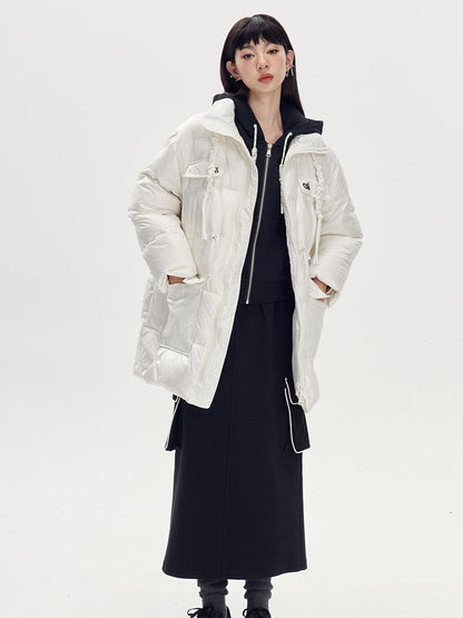 Sweat Casual Hoodie Parka &amp; Long-Skirt