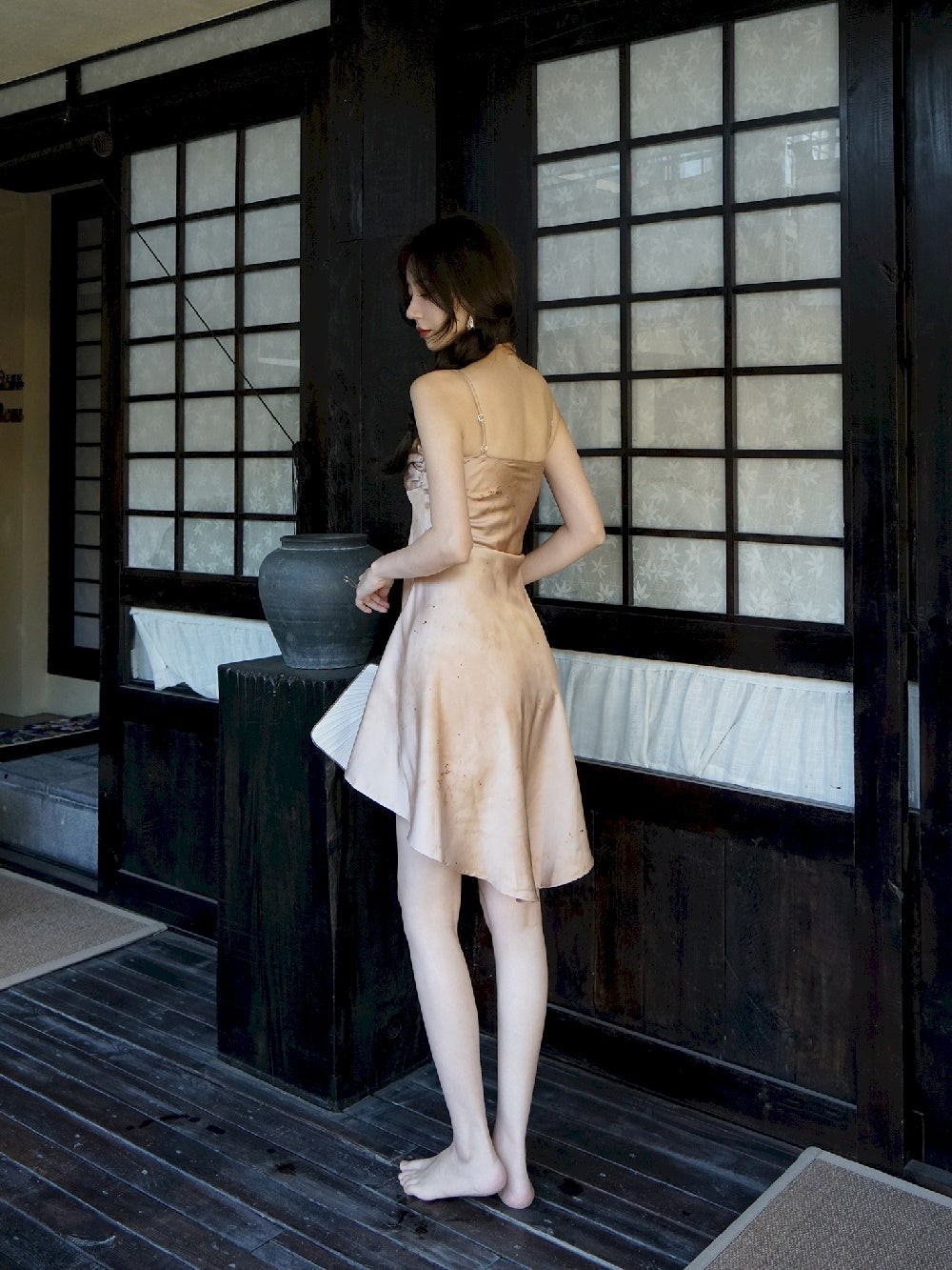 Dress Gather Flare Fish-Tail Elegant One-Piece ARCANA ARCHIVE Dress Gather Flare Fish-Tail Elegant One-Piece ARCANA ARCHIVE