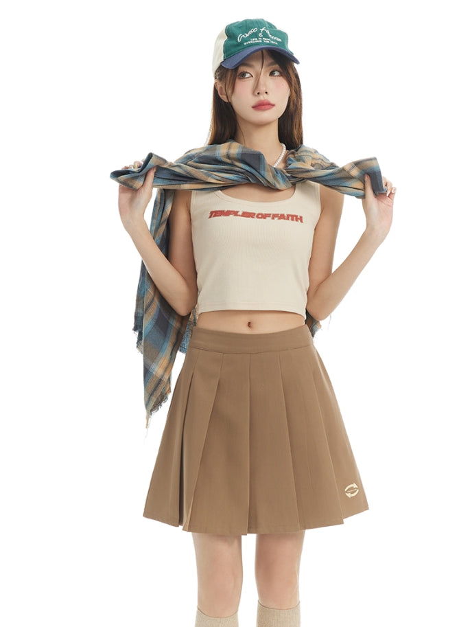 PLEARTS FLARE SHORT CASUAL SKIRT