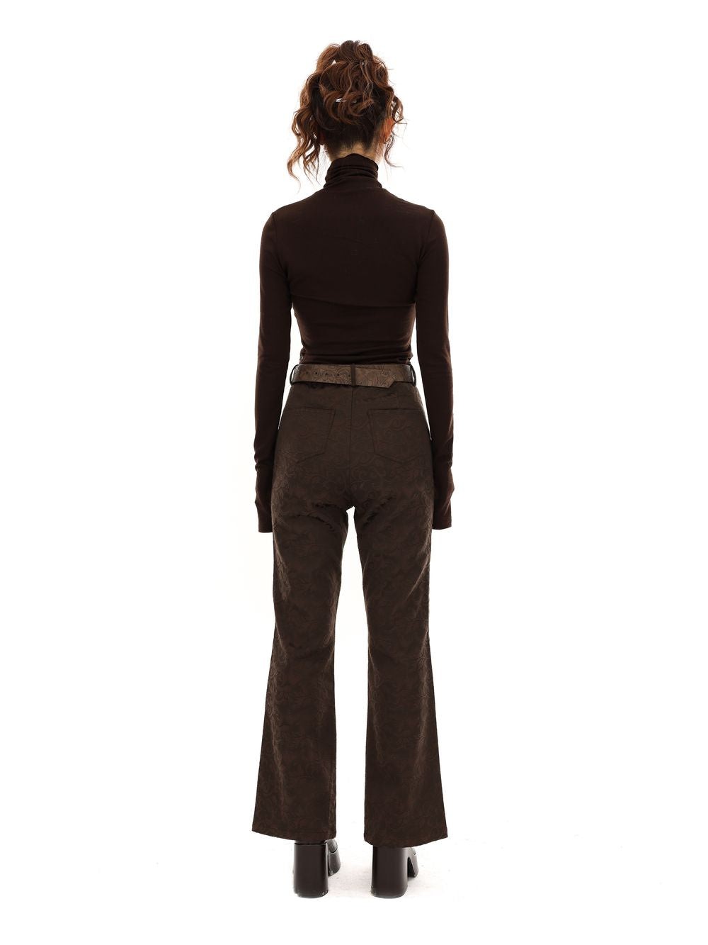 Jacquard Flare Classic Retro Pants