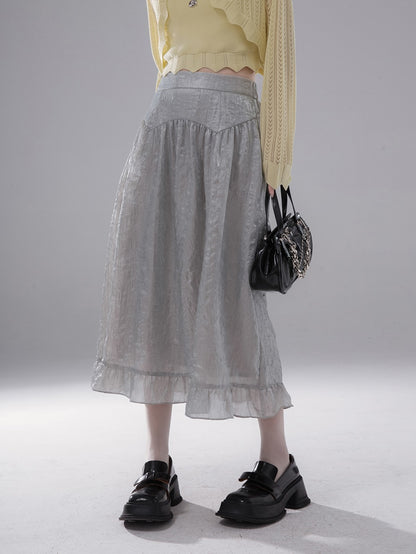 Water Waves Rippling Gauze Skirt