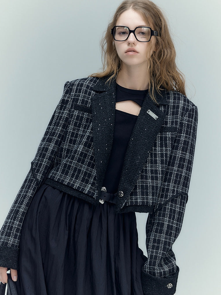 Classic Check Short Jacket &amp; Skirt