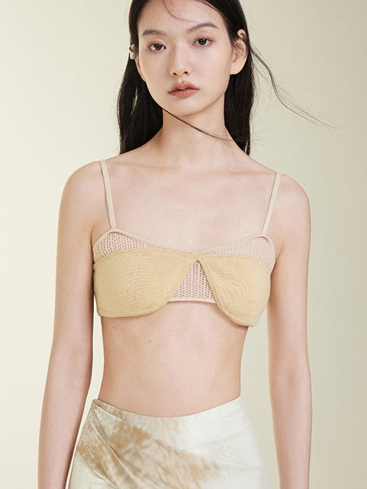 Layered Thin Shoulder Strap Bra Top