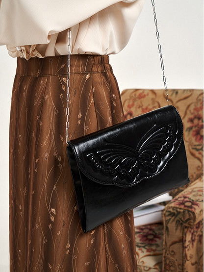 Butterfly Embossed Chain Bag