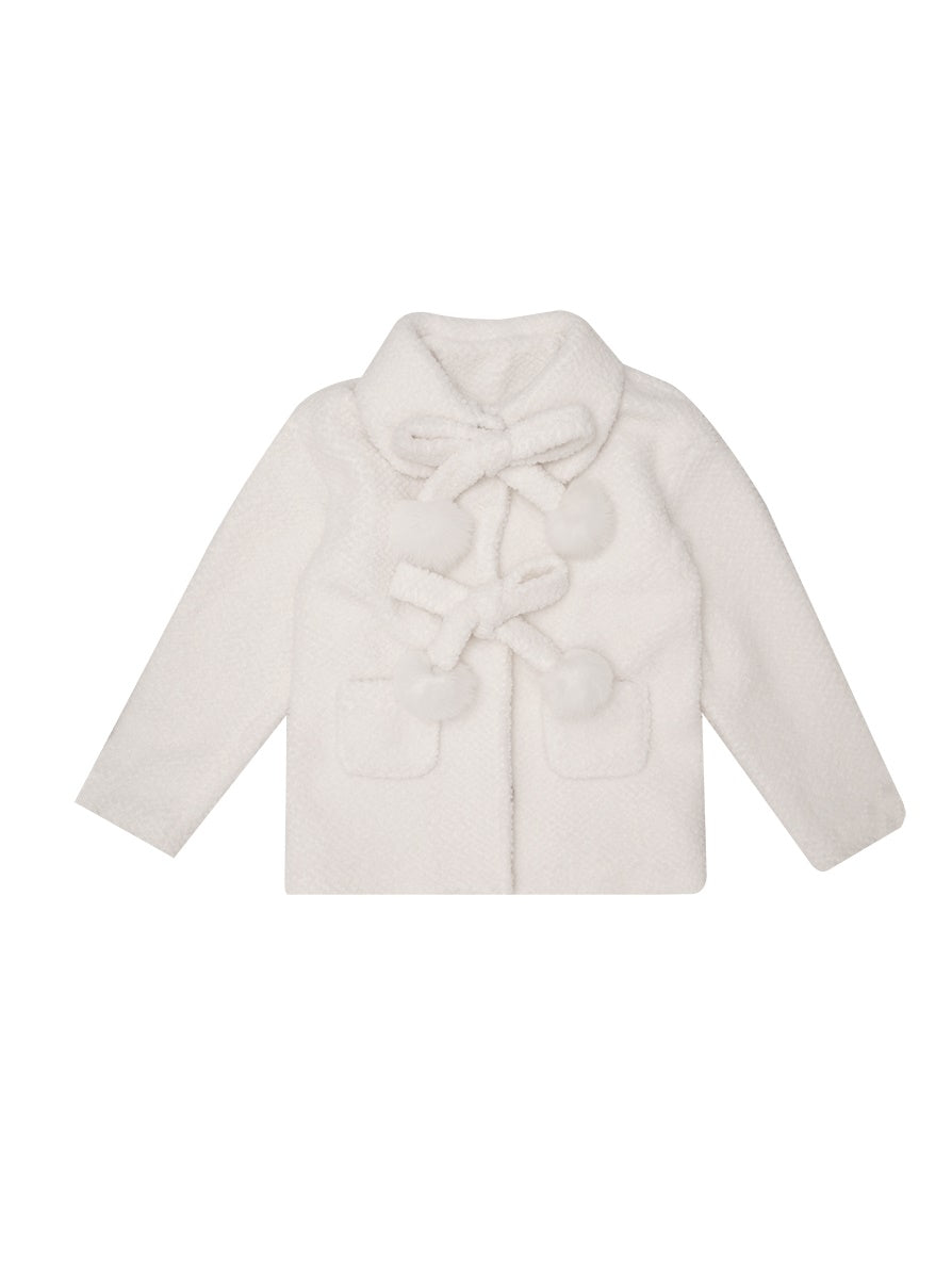 Bowknot Plush Coat