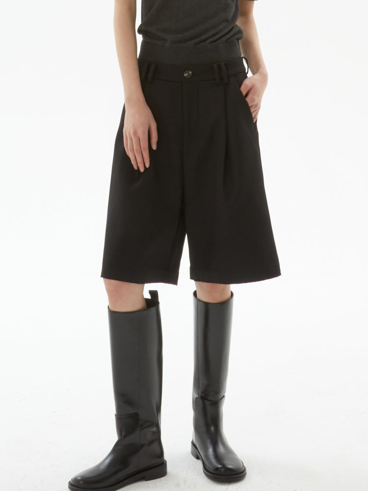 Schwarze Bermuda -Shorts