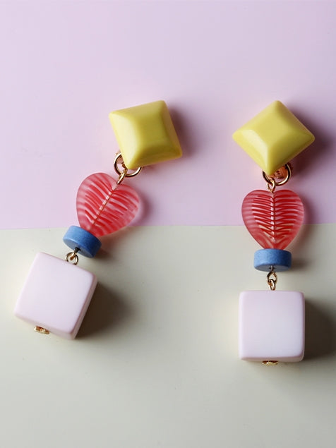 Candy-colored Acrylic Earrings