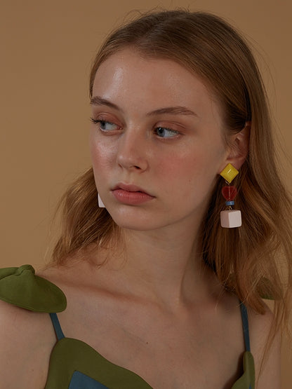 Candy-colored Acrylic Earrings